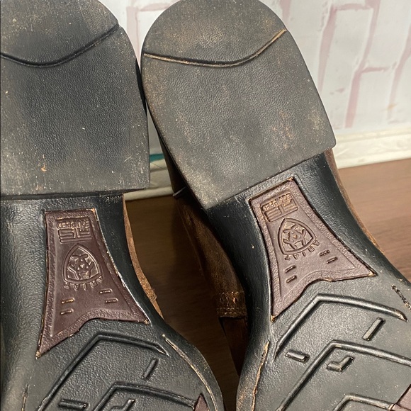 Ariat Women’s Heritage Stockman Driftwood Brown Western Boots 9.5B - Picture 7 of 11